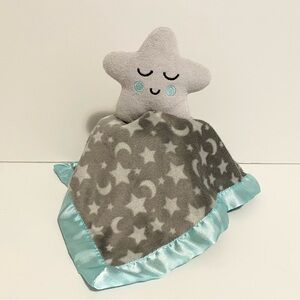 Parents Choice Star Lovey Gray Silver Blue Baby Security Blanket Walmart Cuddle
